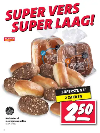 Nettorama Melkboter of meergranen puntjes aanbieding