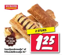 Nettorama Saucijzenbroodje of frikandelbroodje XL aanbieding