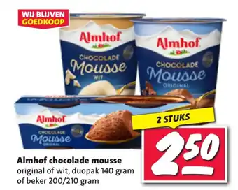 Nettorama Almhof chocolade mousse aanbieding