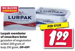 Nettorama Lurpak roomboter of smeerbare boter aanbieding