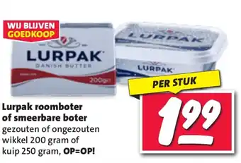 Nettorama Lurpak roomboter of smeerbare boter aanbieding