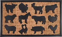 Intratuin Esschert Design kokosmat Boederijdieren naturel 75,5 x 45,3 x 0,8 cm aanbieding