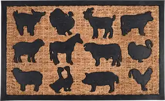 Intratuin Esschert Design kokosmat Boederijdieren naturel 75,5 x 45,3 x 0,8 cm aanbieding
