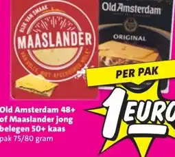 Nettorama Old Amsterdam 48+ of Maaslander jong belegen 50+ kaas aanbieding