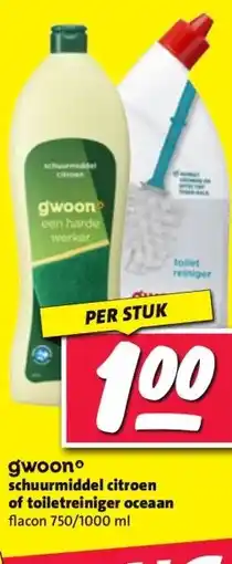 Nettorama gwoon schuurmiddel citroen of toiletreiniger oceaan aanbieding