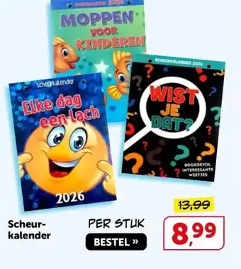 Boekenvoordeel Scheur- kalender aanbieding