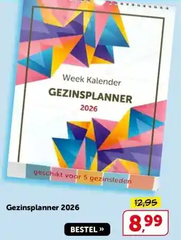 Boekenvoordeel Gezinsplanner 2026 aanbieding