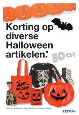 Zeeman Korting op diverse Halloween artikelen aanbieding