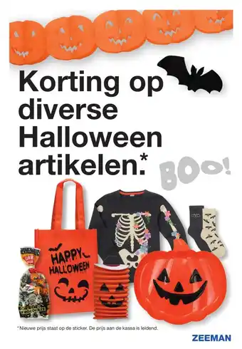 Zeeman Korting op diverse Halloween artikelen aanbieding
