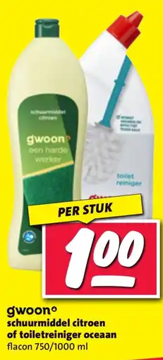 Nettorama Gwoono schuurmiddel citroen toiletreiniger oceaan aanbieding