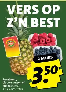 Boni Frambozen, blauwe bessen of ananas aanbieding