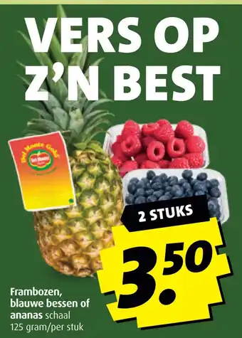 Boni Frambozen, blauwe bessen of ananas aanbieding