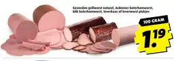 Boni Gesneden grillworst naturel, Ardenner boterhamworst, blik boterhamworst, leverkaas of leverworst plakjes aanbieding