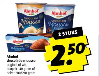 Boni Almhof chocolade mousse aanbieding
