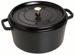 Bol.com Staub Braadpan Cocotte Zwart - ø 30 cm / 8.35 liter aanbieding