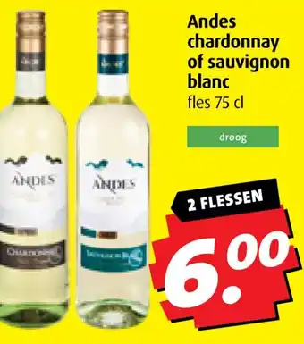 Boni Andes chardonnay of sauvignon blanc aanbieding