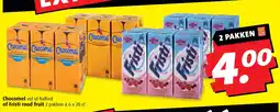 Boni Chocomel vol of halfvol of Fristi rood fruit aanbieding