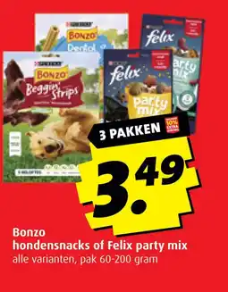 Boni Bonzo hondensnacks of Felix party mix aanbieding