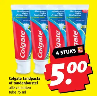 Boni Colgate tandpasta of tandenborstel aanbieding