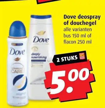 Boni Dove deospray of douchegel aanbieding