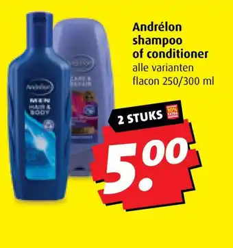 Boni Andrélon shampoo of conditioner aanbieding