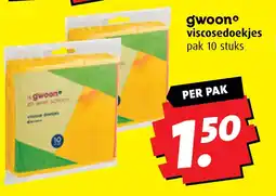 Boni gwoonº viscosedoekjes aanbieding