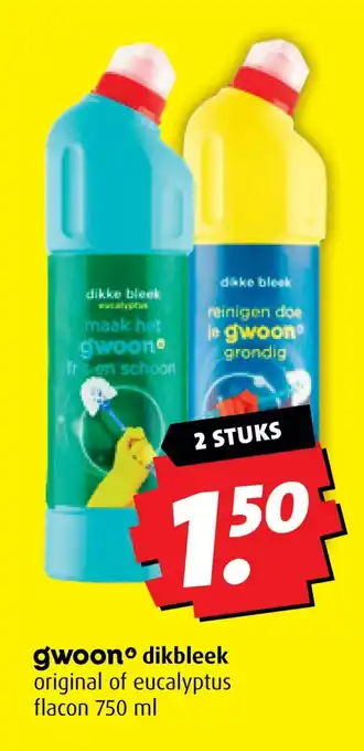 Boni Gwoonº dikke bleek aanbieding