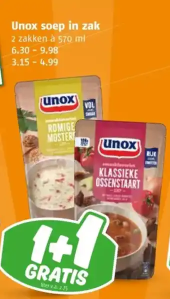 Poiesz Unox soep in zak aanbieding
