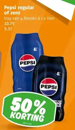 Poiesz Pepsi regular of zero aanbieding