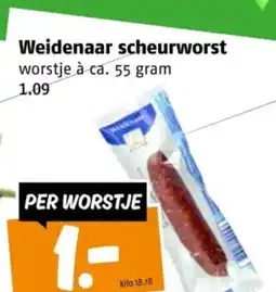 Poiesz Weidenaar scheurworst aanbieding