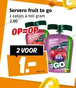 Poiesz Servero fruit to go aanbieding