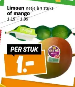 Poiesz Limoen netje of mango aanbieding