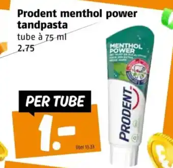 Poiesz Prodent menthol power tandpasta aanbieding