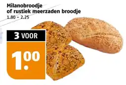 Poiesz Milanobroodje of rustiek meerzaden broodje aanbieding
