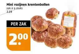Poiesz Mini rozijnen krentenbollen aanbieding