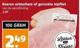 Poiesz Boeren achterham of gerookte kipfilet aanbieding