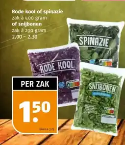 Poiesz Rode kool of spinazie aanbieding