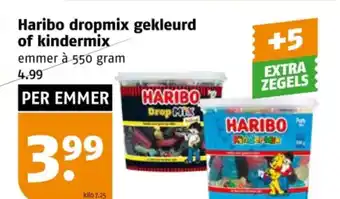 Poiesz Haribo dropmix gekleurd of kindermix aanbieding