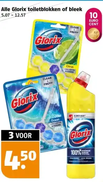 Poiesz Alle Glorix toiletblokken of bleek aanbieding
