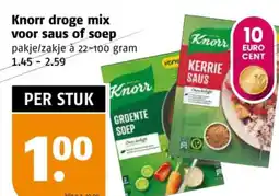 Poiesz Knorr droge mix voor saus of soep aanbieding