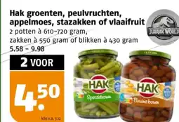 Poiesz Hak groenten, peulvruchten, appelmoes, stazakken of vlaaifruit aanbieding