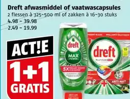 Poiesz Dreft afwasmiddel of vaatwascapsules aanbieding