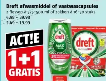 Poiesz Dreft afwasmiddel of vaatwascapsules aanbieding