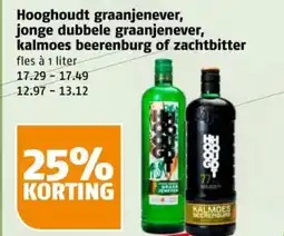 Poiesz Hooghoudt graanjenever, jonge dubbele graanjenever, kalmoes beerenburg of zachtbitter aanbieding