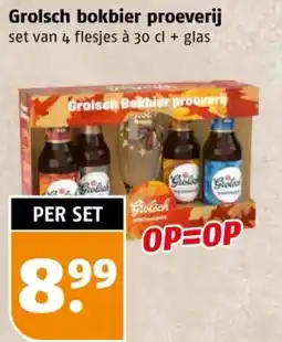 Poiesz Grolsch bokbier proeverij aanbieding