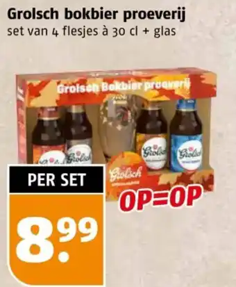 Poiesz Grolsch bokbier proeverij aanbieding