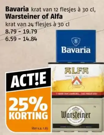Poiesz Bavaria Warsteiner of Alfa aanbieding