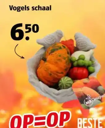 Poiesz Vogels schaal aanbieding