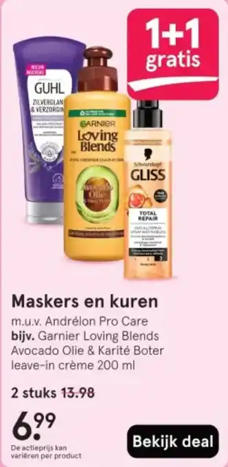 Etos Maskers en kuren aanbieding