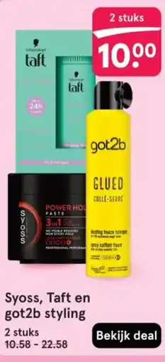 Etos Syoss, Taft en got2b styling aanbieding